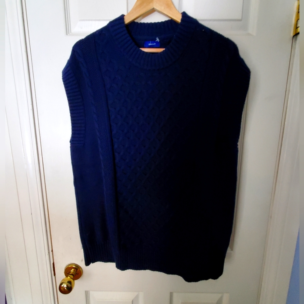 Gant sleevless sweater, Dark Blue/Navy -size L